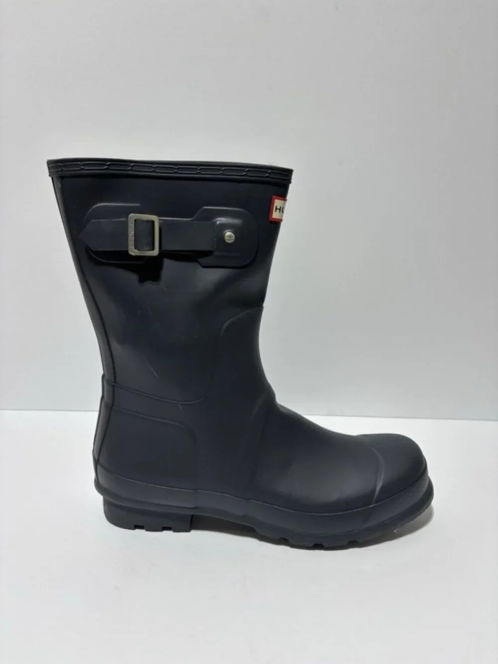Hunter Men’s Original Short Waterproof Rain Boots Navy, Size 12 M